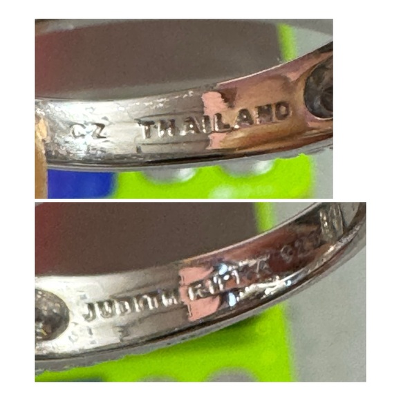 Judith Ripka 925 Sterling Silver Faceted Blue Topaz & CZ Ring - Picture 8 of 9